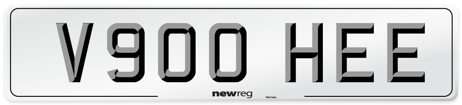 V900 HEE Number Plate from New Reg